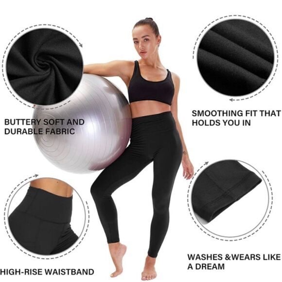 4 For $50 🎃 Active Leggings NWOT Navy Blue Buttery Soft High-Waisted Womens - Picture 4 of 7